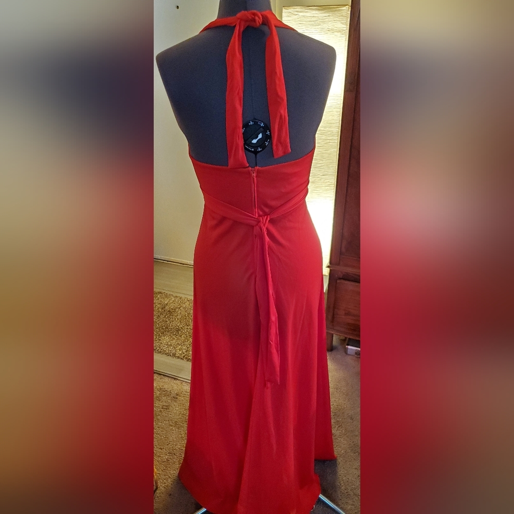 Vintage Act I Red Polyester 70s Dress - Picture 3 of 8